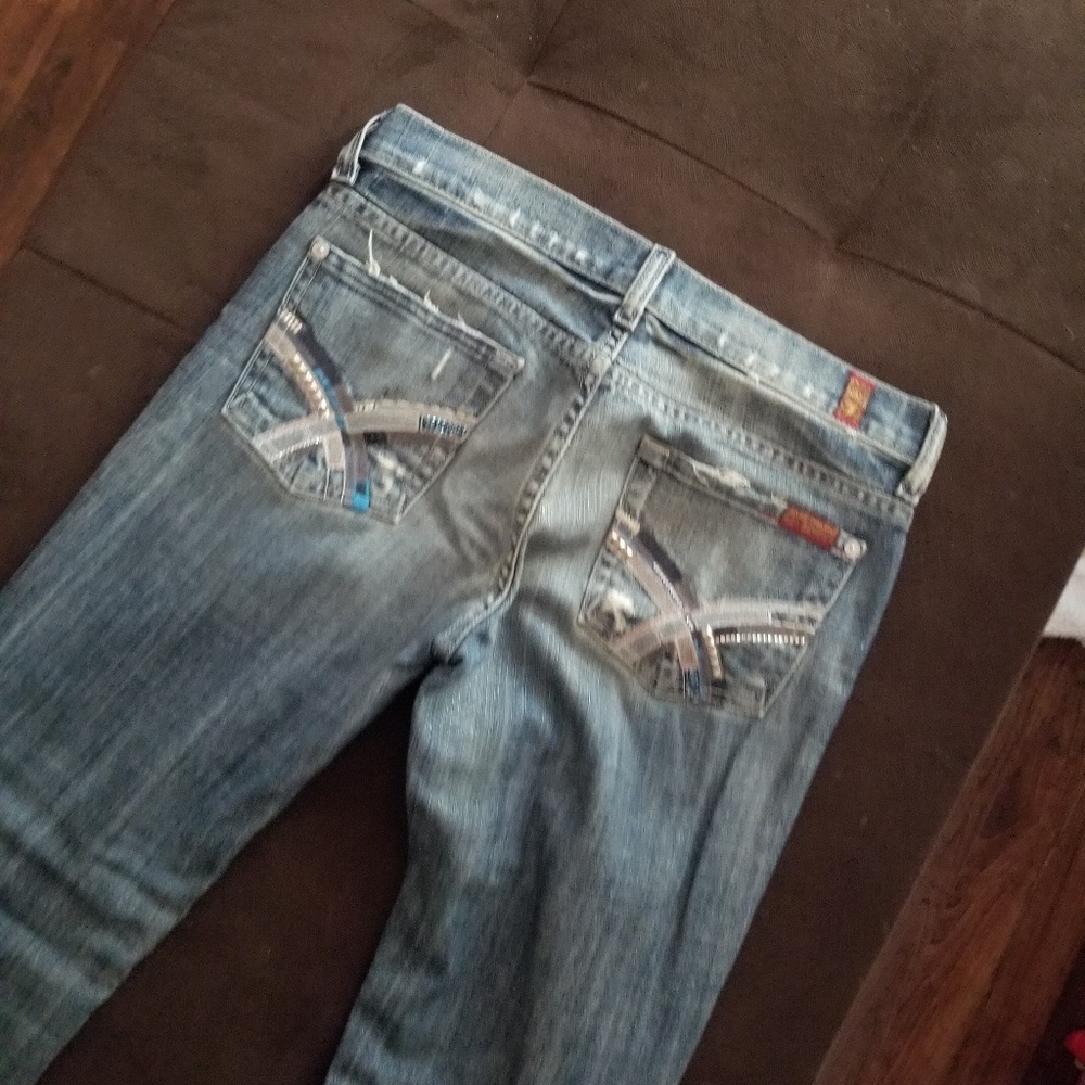 Size 26 Seven for All Mankind Swarovski crystal je